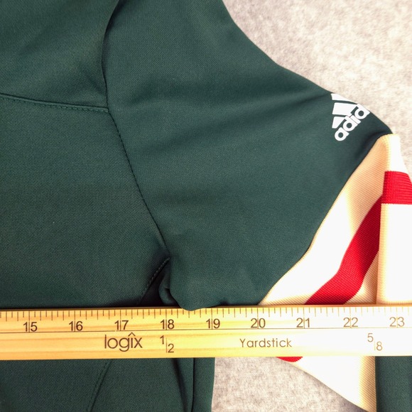 Adidas NHL Minnesota Wild Platinum Crewdie Hoodie Pullover‎ Sweatshirt Medium - Picture 7 of 8